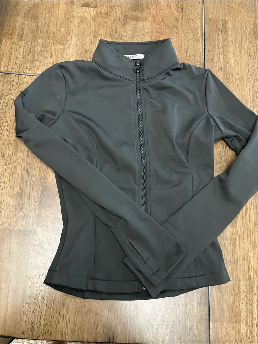 Black Zip-Front girls  Jacket - Unbranded